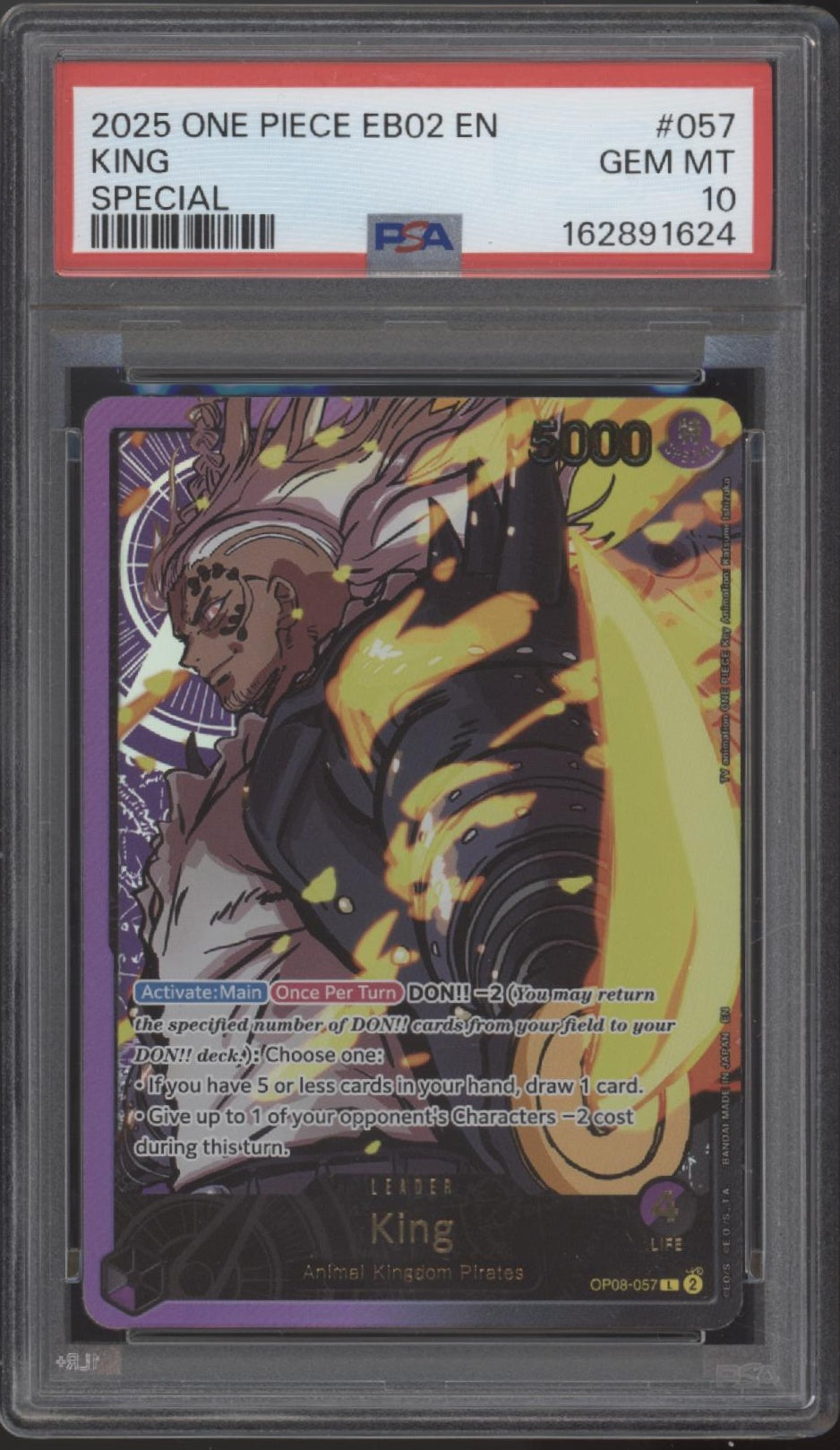 King One Piece Card Game EB02 Special #057 PSA 10 #2