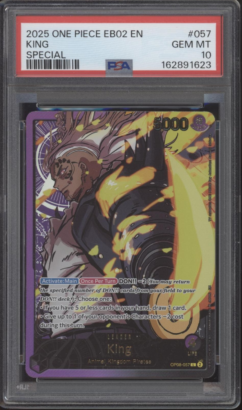 King One Piece Card Game EB02 Special #057 PSA 10 #3