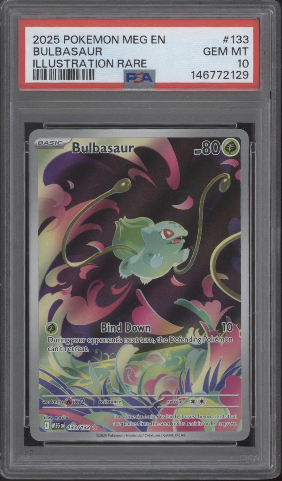 Bulbasaur Ivysaur Mega Venusaur ex Pokemon Mega Evolution Sequential Set PSA 10