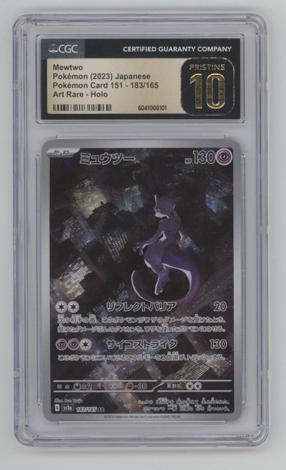 Mewtwo Pokemon 151 Art Rare Holo Japanese #183 CGC 10 Pristine