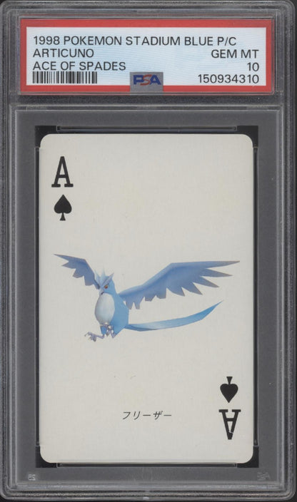 Articuno Pokemon Stadium Blue Playing Card Ace of Spades PSA 10