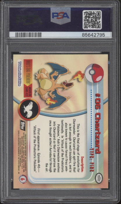 Charizard Topps Pokemon TV Foil #6 PSA 8