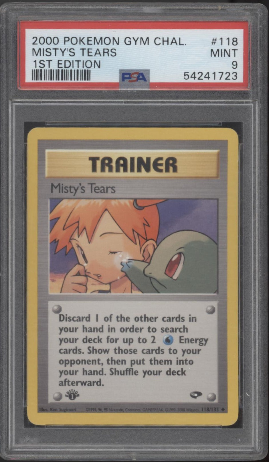 Misty's Tears Pokemon Gym Challenge 1st Edition #118 PSA 9