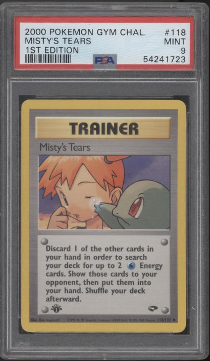 Misty's Tears Pokemon Gym Challenge 1st Edition #118 PSA 9