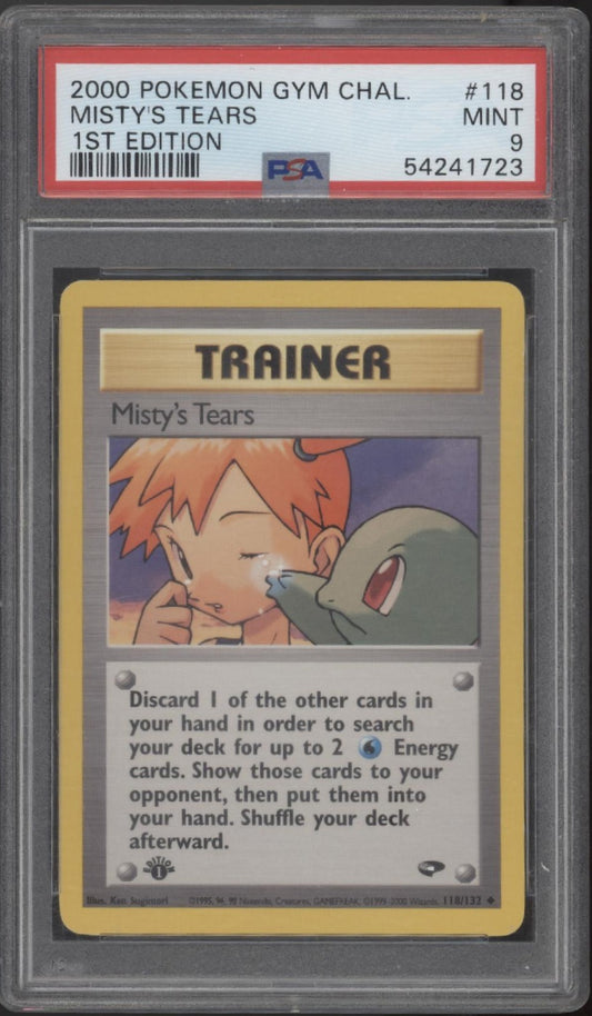 Misty's Tears Pokemon Gym Challenge 1st Edition #118 PSA 9
