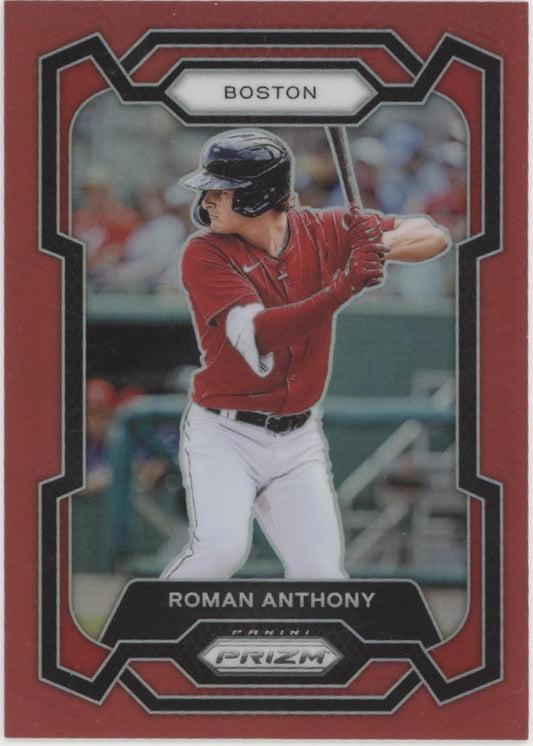 Roman Anthony 2024 Panini Prizm Red Prizm 087/299 #49