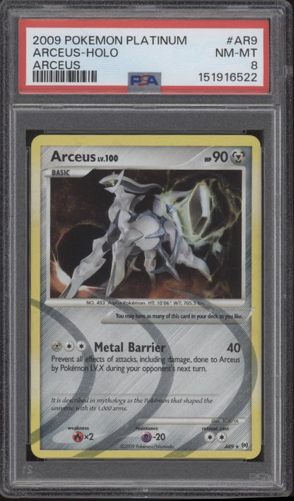 Arceus Pokemon Platinum Holo #AR9 PSA 8