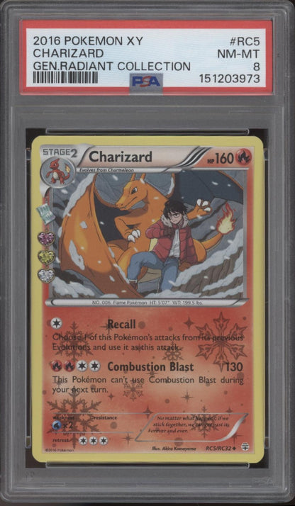 Charizard Pokemon Generations Radiant Collection #RC5 PSA 8
