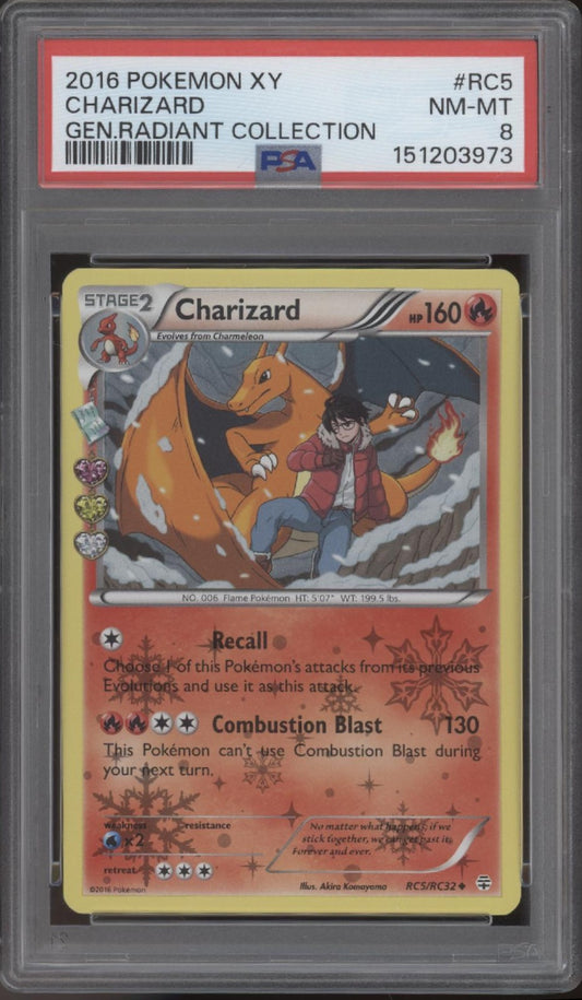 Charizard Pokemon Generations Radiant Collection #RC5 PSA 8