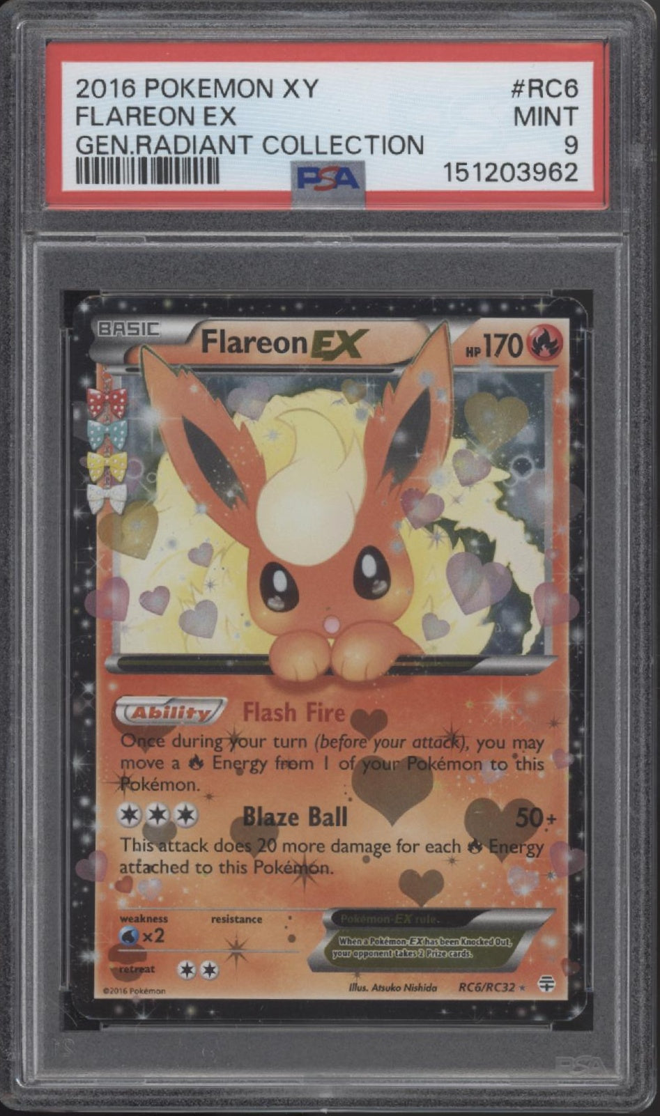 Flareon ex Pokemon Generations Radiant Collection #RC PSA 9