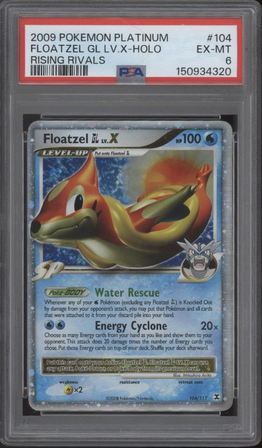 Floatzel GL LV X Pokemon Rising Rivals Holo #104 PSA 6