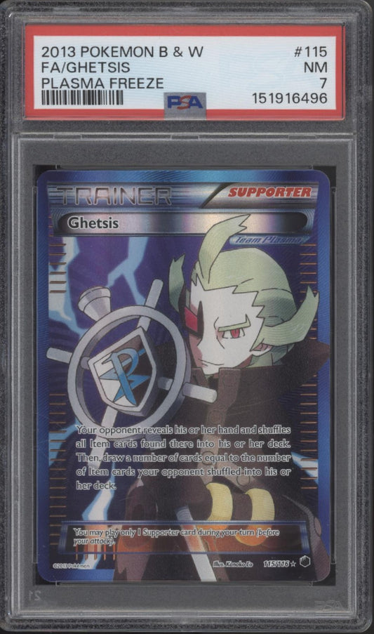 Ghetsis Pokemon Plasma Freeze Full Art #115 PSA 7