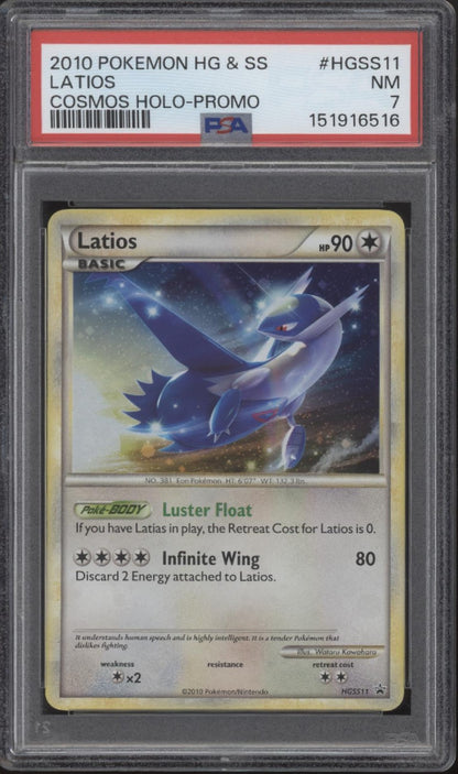 Latios Pokemon HeartGold SoulSilver Cosmos Holo Promo #HGSS11 PSA 7