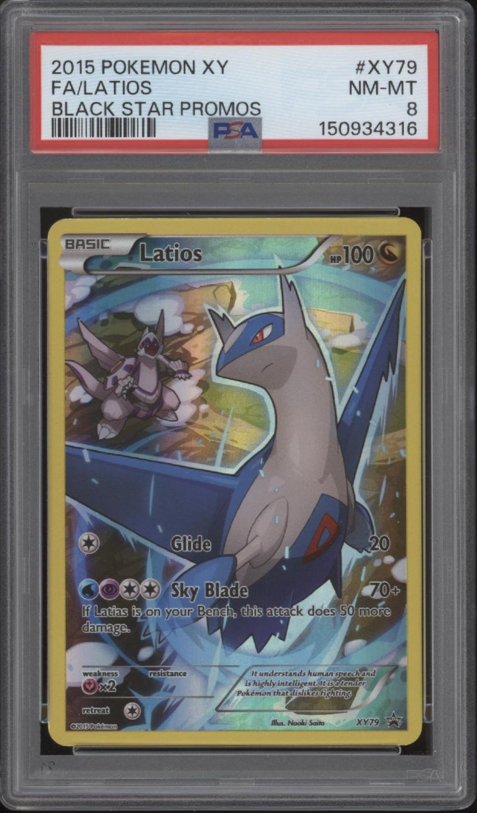 Latios Pokemon Black Star Promos Full Art #XY79 PSA 8