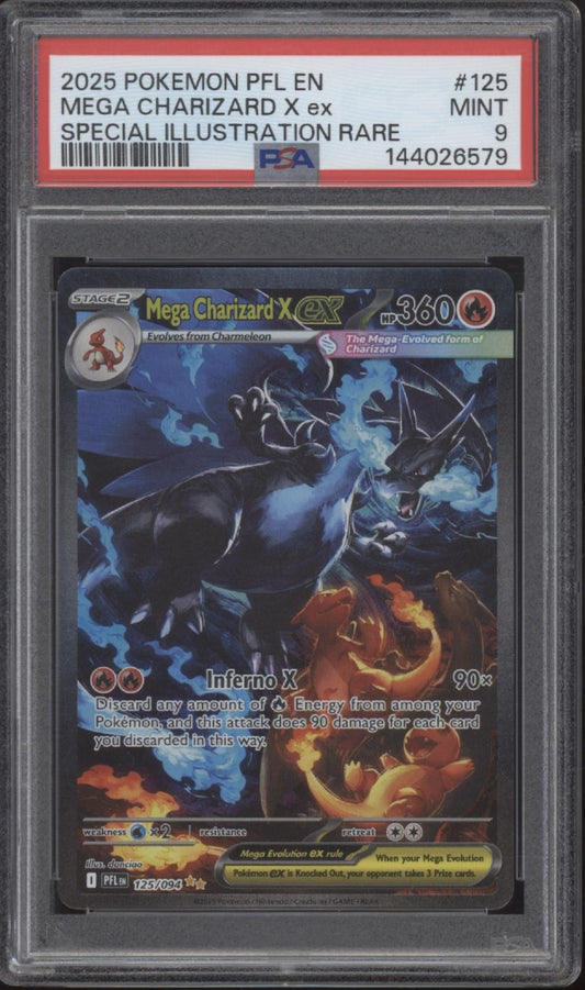 Mega Charizard X ex Pokemon Phantasmal Flames Special Illustration Rare PSA 9 #3