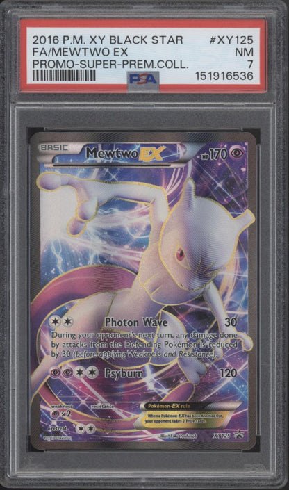 Mewtwo ex Pokemon Super Premium Collection Promo Full Art #XY125 PSA 7