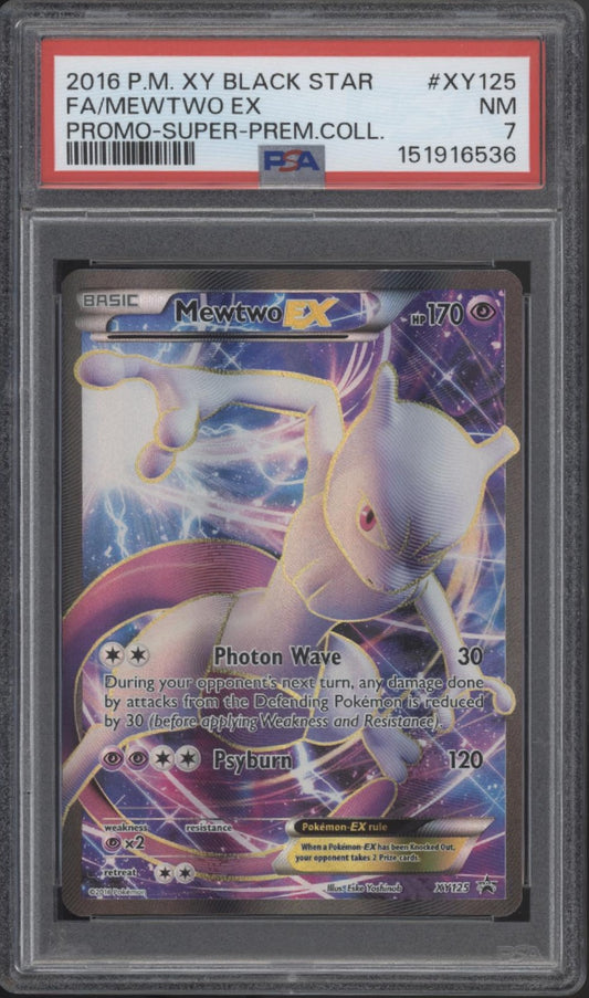 Mewtwo ex Pokemon Super Premium Collection Promo Full Art #XY125 PSA 7