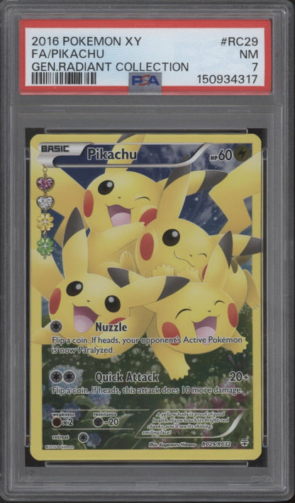 Pikachu Pokemon Generations Radiant Collection Full Art #RC29 PSA 7 #2