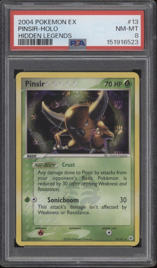 Pinsir Pokemon Hidden Legends Holo #13 PSA 8