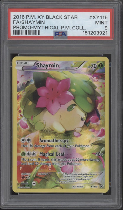 Shaymin Pokemon Mythical Premium Collection Full Art #XY115 PSA 9