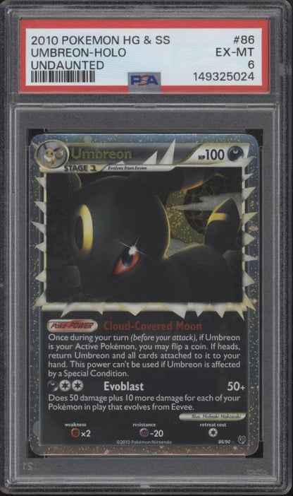 Umbreon Pokemon Undaunted Holo #86 PSA 6