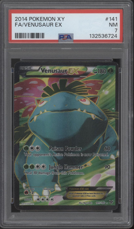 Venusaur ex Pokemon XY Full Art #141 PSA 7