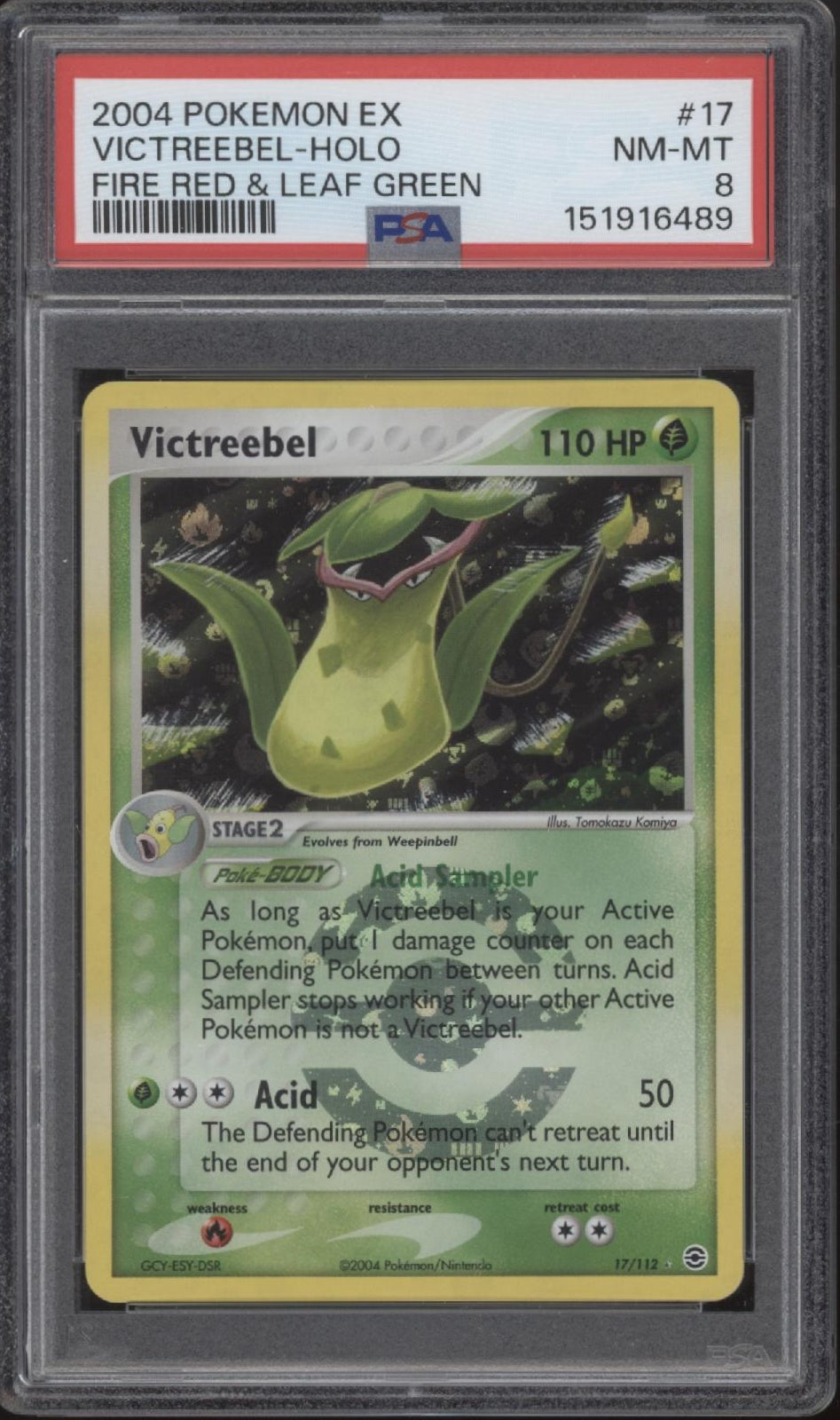 Victreebel Pokemon Fire Red & Leaf Green Holo #17 PSA 8