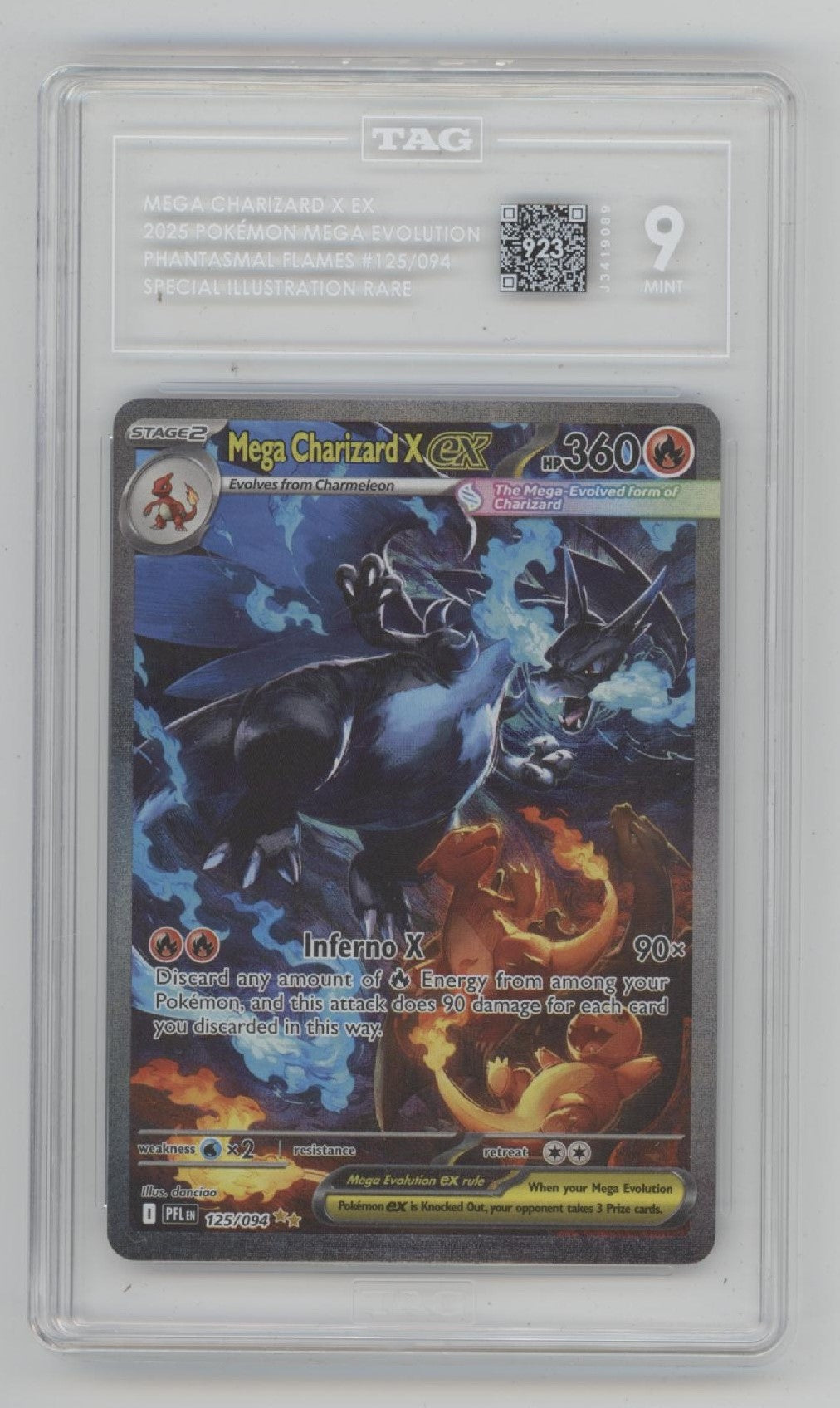 Mega Charizard X ex Pokemon Phantasmal Flames Special Illustration Rare TAG 9 #2