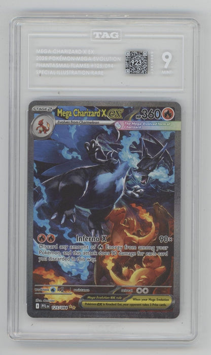 Mega Charizard X ex Pokemon Phantasmal Flames Special Illustration Rare TAG 9 #2