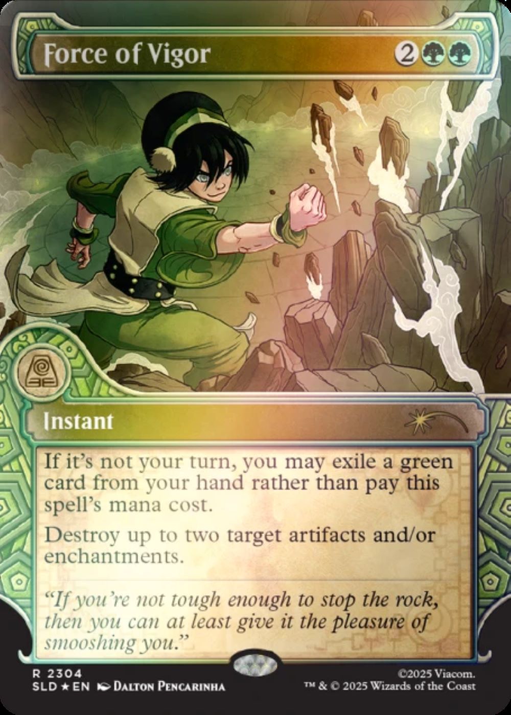 Magic the Gathering Avatar the Last Air Bender Secret Lair - One With The Elements [Rainbow Foil]