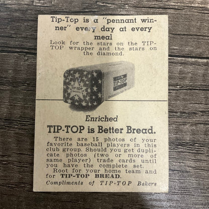 Bob Muncrief 1947 Tip-Top Bread Baseball St. Louis Browns