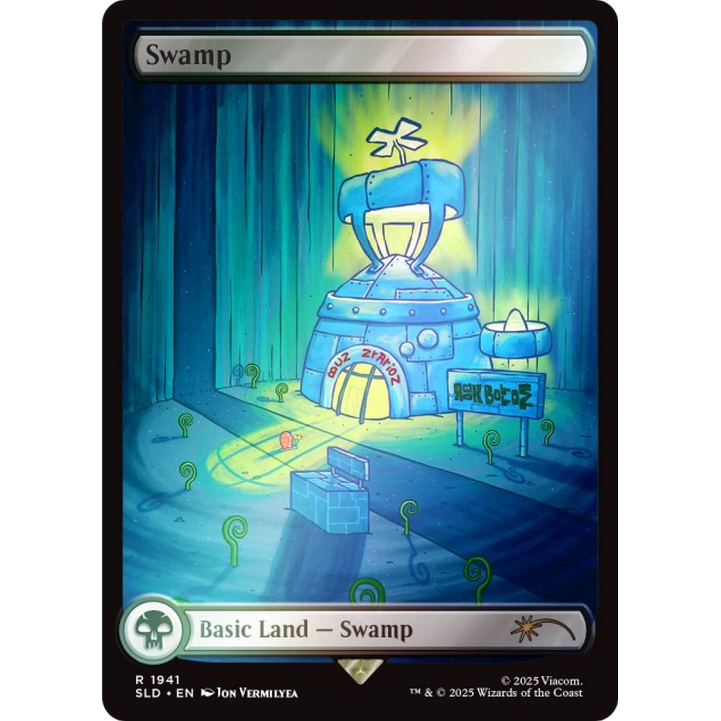 Magic the Gathering: Secret Lair x Spongebob Squarepants - Lands Under the Sea (Rainbow Foil)
