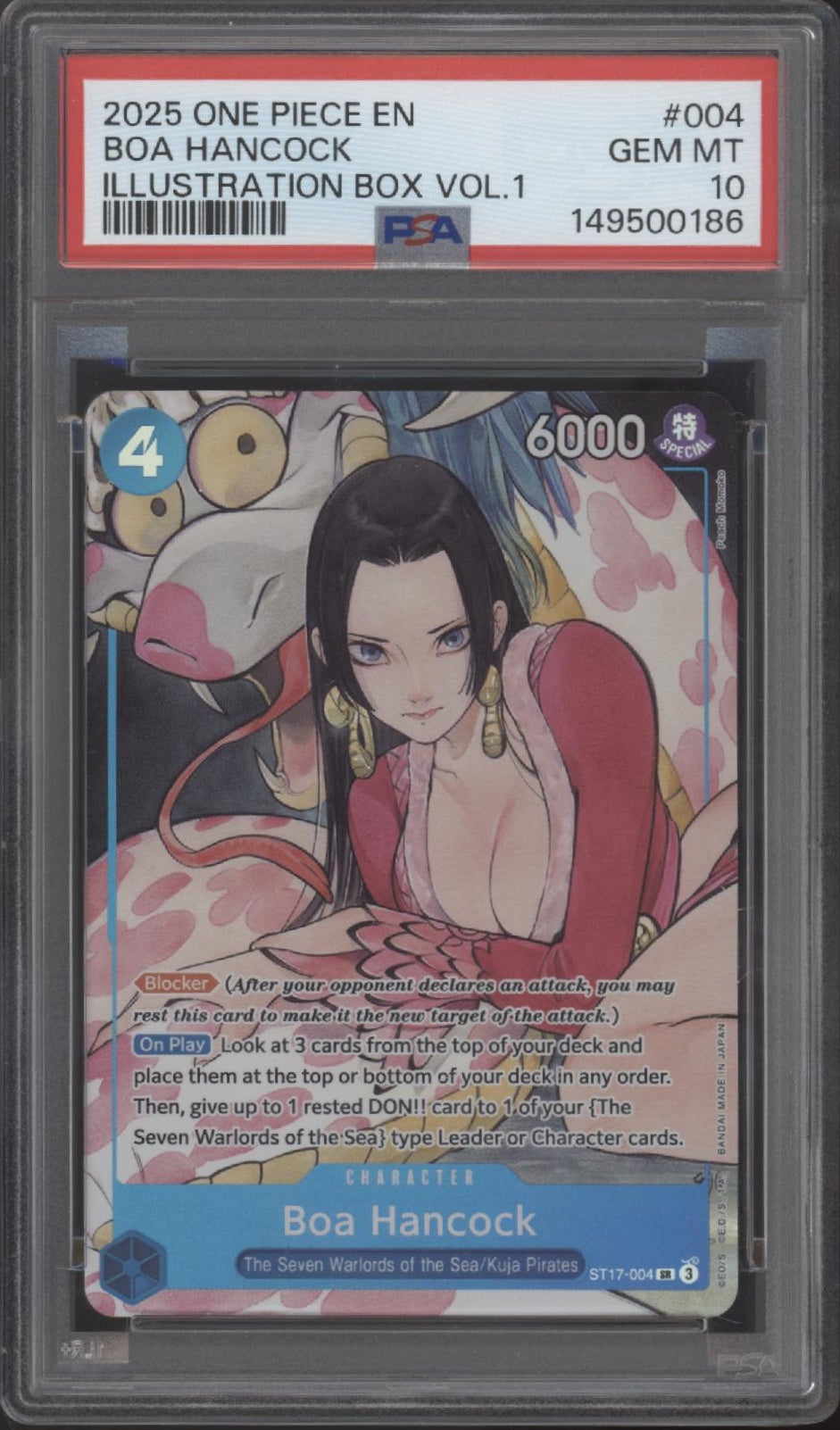 Boa Hancock One Piece Card Game Illustration Box Vol. 1 #004 PSA 10