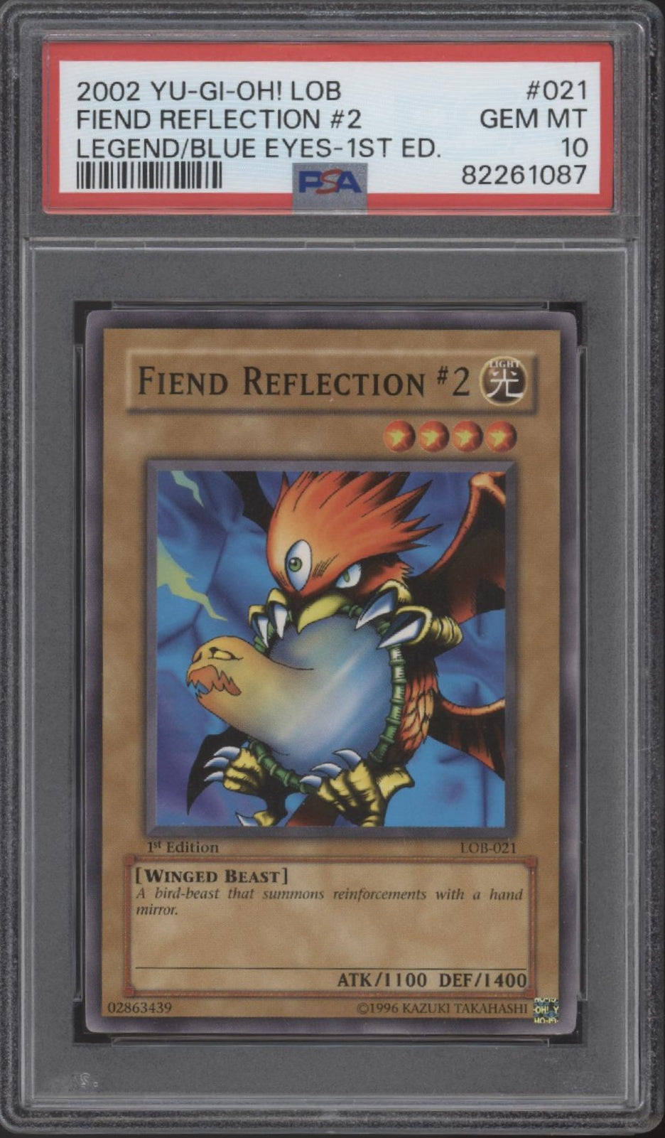 Fiend Reflection #2 Yu-Gi-Oh! LOB 1st Edition #021 PSA 10