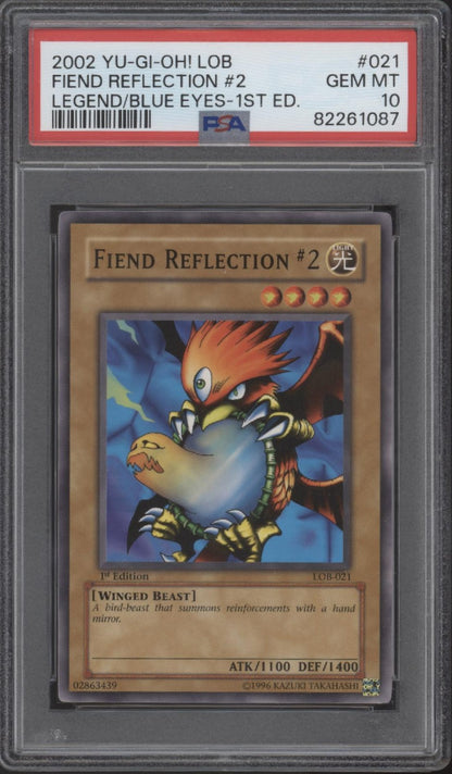 Fiend Reflection #2 Yu-Gi-Oh! LOB 1st Edition #021 PSA 10