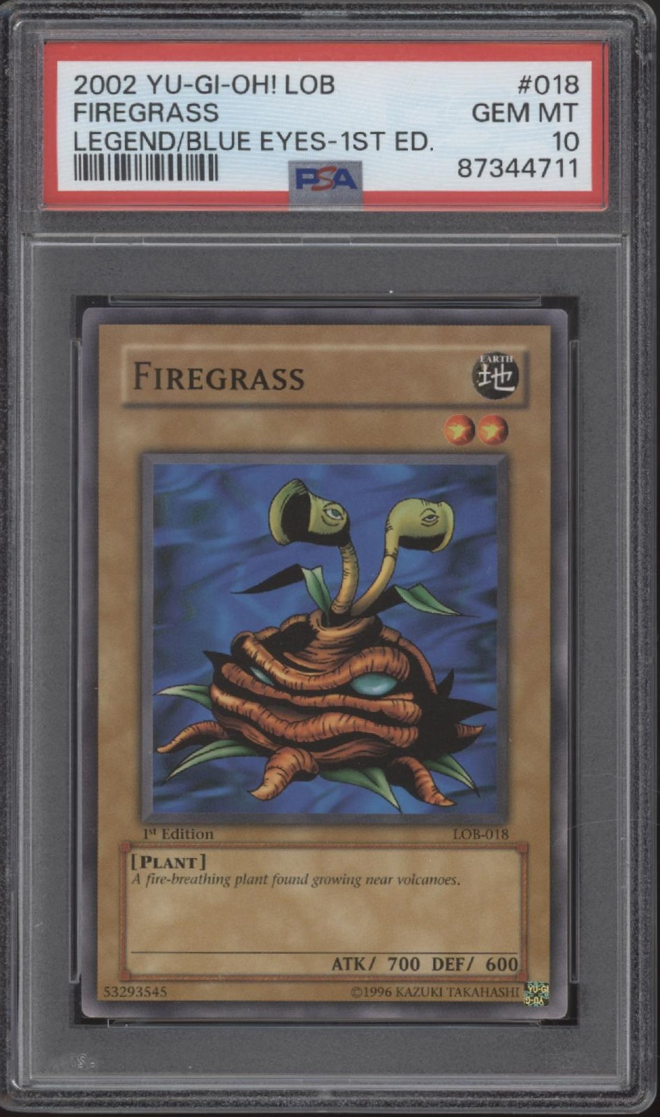 Firegrass Yu-Gi-Oh! LOB 1st Edition #018 PSA 10 #2