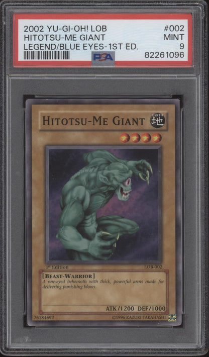 Hitotsu-Me Giant Yu-Gi-Oh! LOB 1st Edition #002 PSA 9