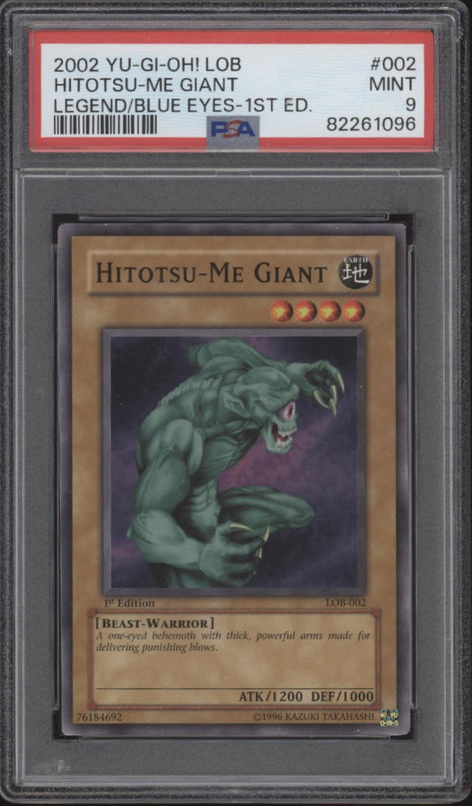 Hitotsu-Me Giant Yu-Gi-Oh! LOB 1st Edition #002 PSA 9