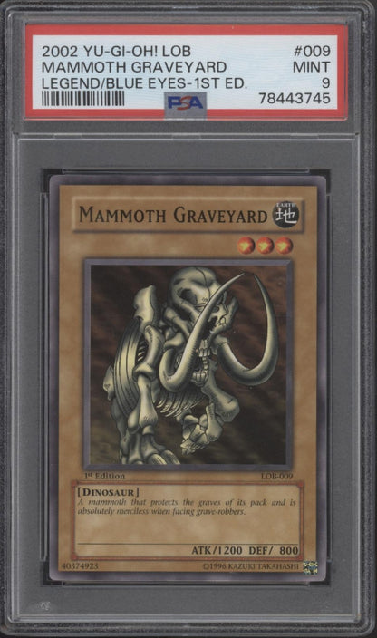 Mammoth Graveyard Yu-Gi-Oh! LOB 1st Edition #009 PSA 9 #1