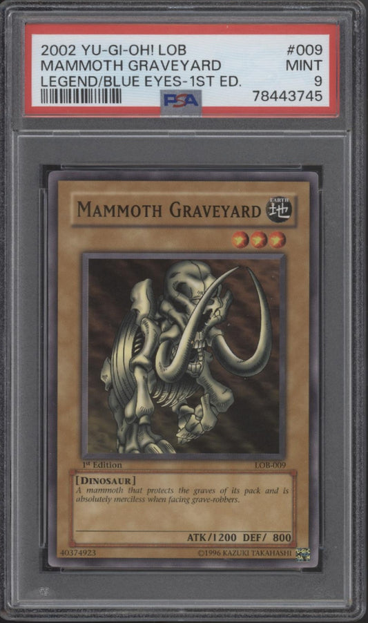 Mammoth Graveyard Yu-Gi-Oh! LOB 1st Edition #009 PSA 9 #1