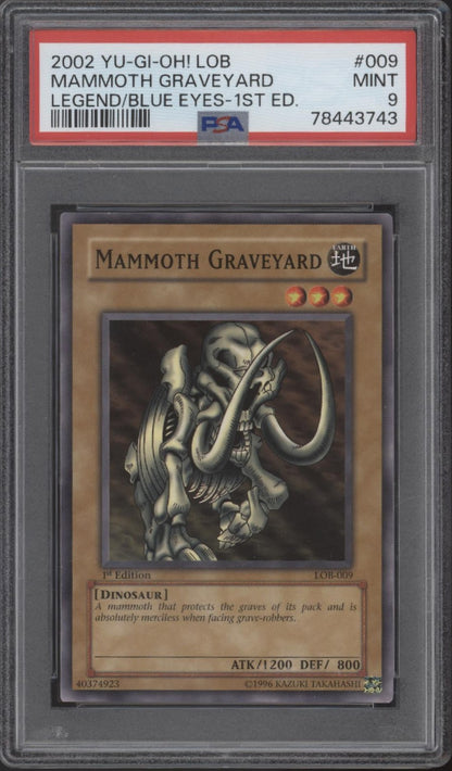 Mammoth Graveyard Yu-Gi-Oh! LOB 1st Edition #009 PSA 9 #2