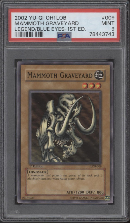 Mammoth Graveyard Yu-Gi-Oh! LOB 1st Edition #009 PSA 9 #2