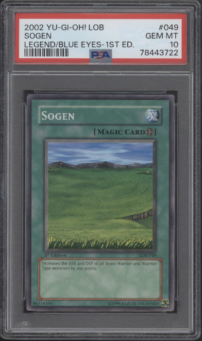 Sogen Yu-Gi-Oh! LOB 1st Edition #049 PSA 10 #1