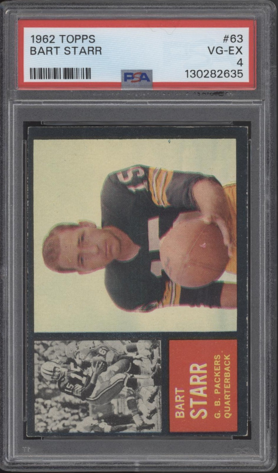 Bart Starr 1962 Topps #63 PSA 4