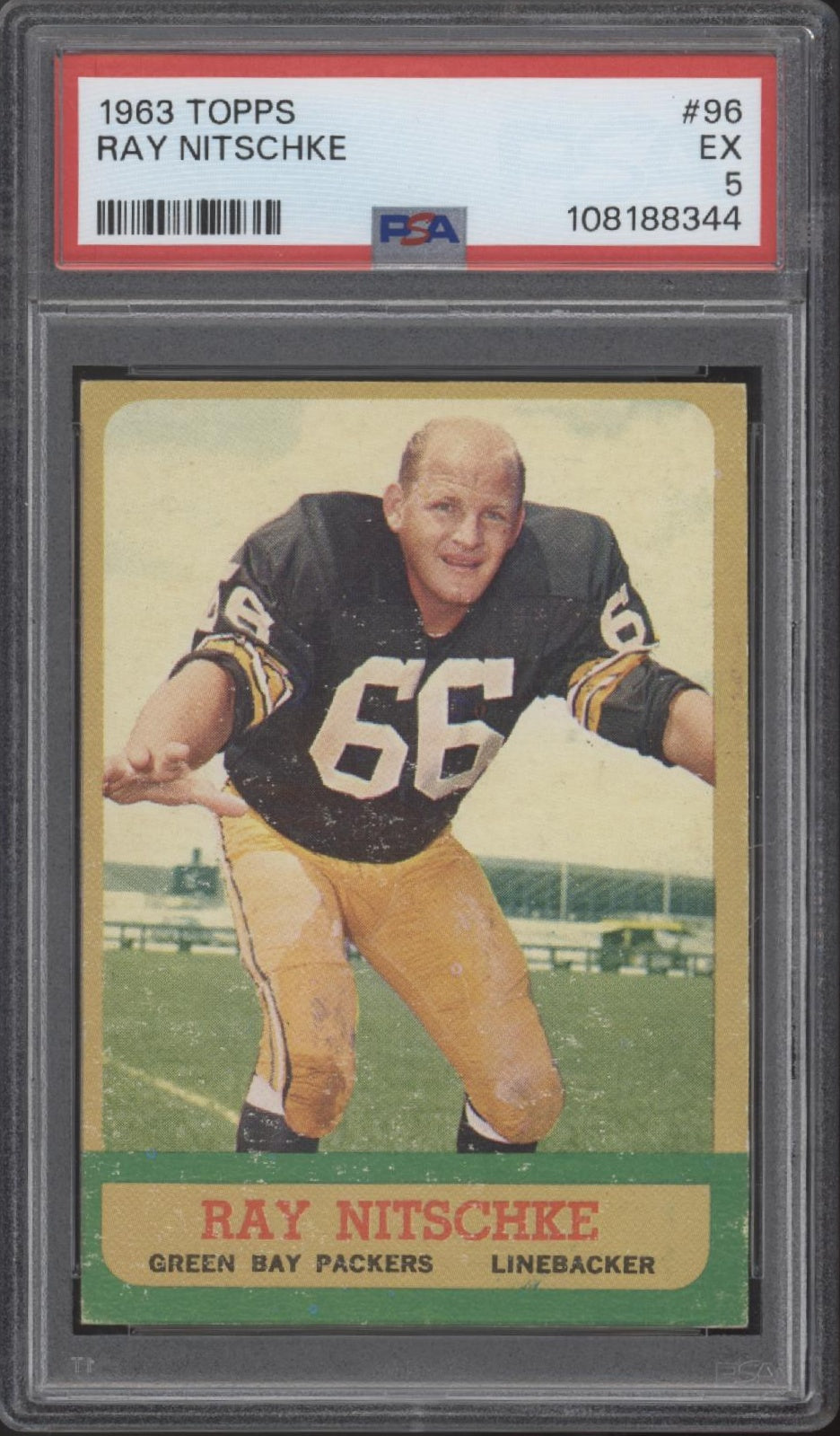 Ray Nitschke 1963 Topps #96 PSA 5
