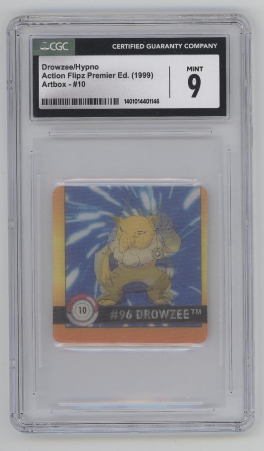 Drowzee / Hypno Pokemon Action Flipz Premier Edition Artbox #10 CGC 9