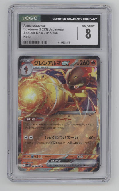 Armarouge ex Pokemon Ancient Roar Holo Japanese #015 CGC 8