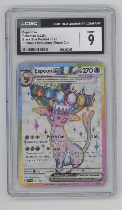 Espeon ex Pokemon Prismatic Evolutions Figure Collection Promo #175 CGC 9