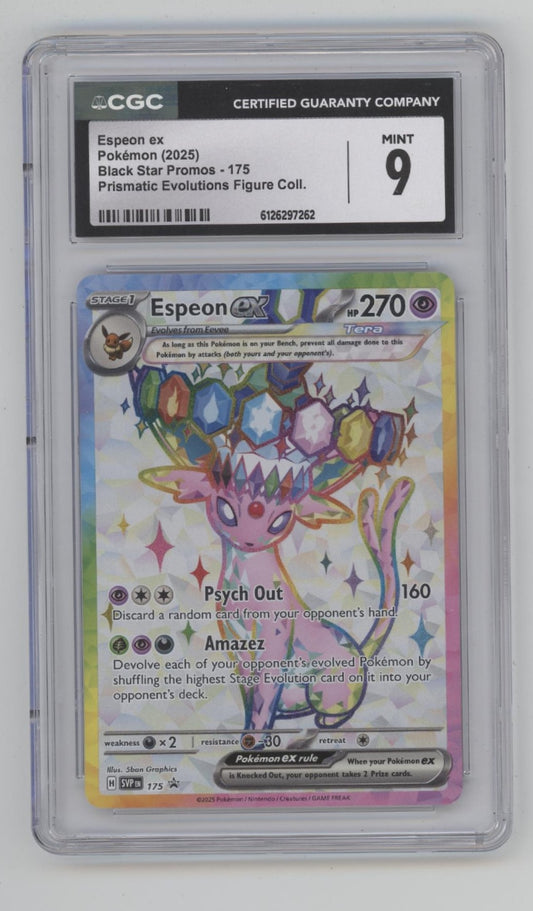 Espeon ex Pokemon Prismatic Evolutions Figure Collection Promo #175 CGC 9