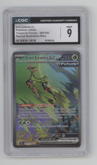 Iron Leaves ex Pokemon Temporal Forces Special Illustration Rare #203 CGC 9